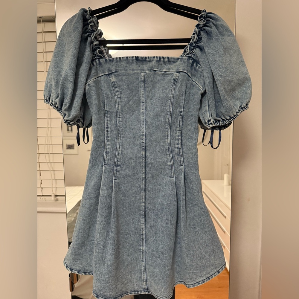 Denim Puff Sleeve Dress